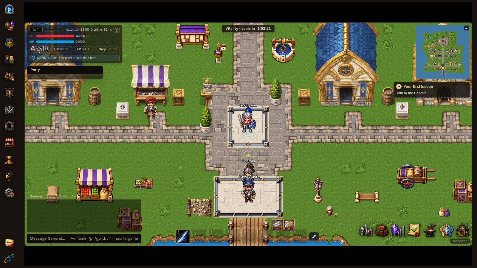 The market square of Crownhaven